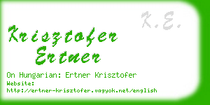 krisztofer ertner business card